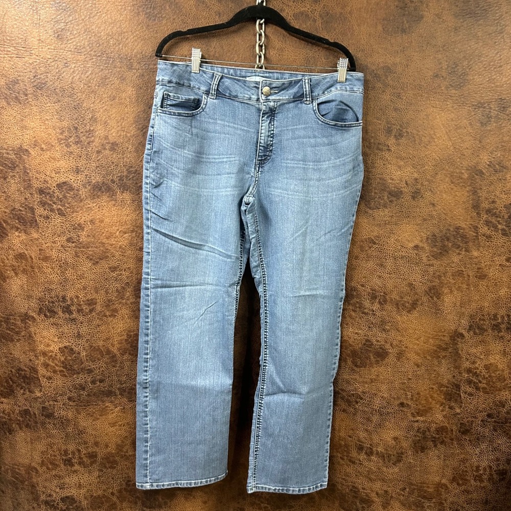Riders by Lee 16P Mid Rise Straight Leg No Heel‎ Drag Women's Blue Denim Jean